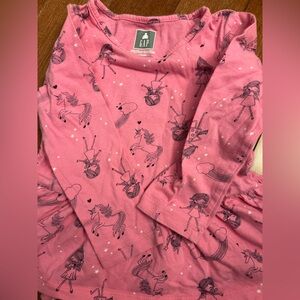 GAP Unicorn Dress Playtime Favorites Pink Long Sleeve girls 3T